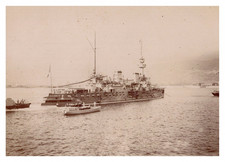 Le cuirassé le "Brennus", Tirage vintage, ca.1900 Le cuirassé le "Brennus", Tira