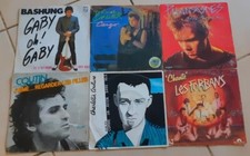 Lot de 24 disques vinyles 45 tours HITS Français 80 (LOT N°3)