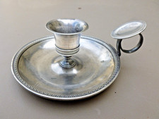 BOUGEOIR A MAIN  EN ARGENT