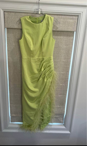 Mac duggal green sheath long - mac,