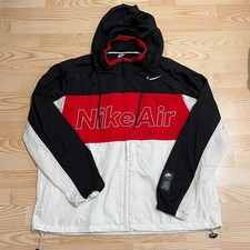 Veste Coupe Vent Nike Windbreaker logo brodé blanc - Taille L Hommes