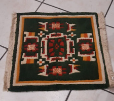 Ancien petit tapis rebord à franges région a définir  de méditation Tibet?