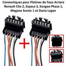 Reparation Faisceau Connectique Feux Platine Feu Arriere CLIO 2 ou Megane Scenic