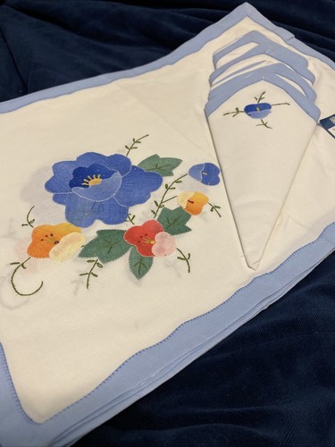 Hand embroidered appliqued - bn,