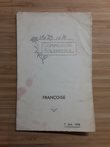 Menu communion solenelle - menu,