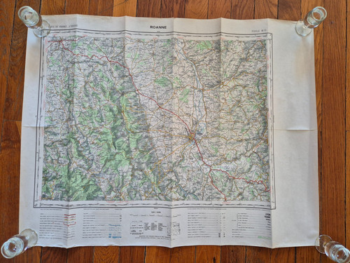 Ancienne carte ign roanne - roanne,