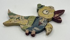 Oiseau en bois peint - Jouet ART populaire ou décor articulé forain? Milieu XX°