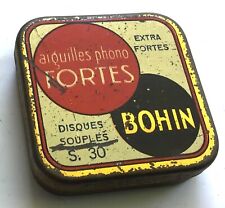 ANCIENNE BOÎTE A AIGUILLES DE GRAMOPHONE PHONO FORTES BOHIN NEEDLES GRAMOPHONE