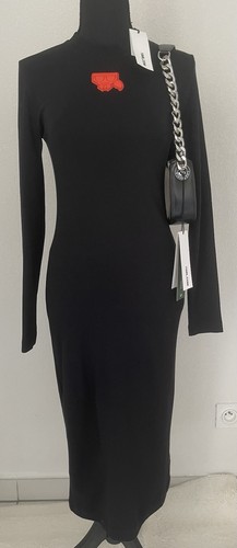 Robe noire midi karl lagerfeld - midi,