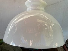 ANCIEN GLOBE OPALINE BLANCHE LUMINAIRE SUSPENSION