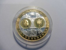 SUPERBE MÉDAILLE  ARGENT & OR  MONACO  2002   -  ETAT NEUF  SOUS CAPSULE 