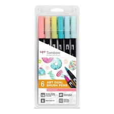 [ABT-6P-4] TOMBOW Set de 6 Feutres Dessin Double Pointe ABT couleurs candy
