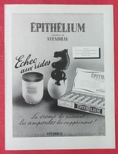 PUBLICITE de PRESSE Echec aux Rides EPITHELIUM Stendhal - RONEO 1951
