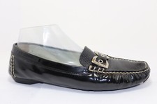 TRIVER FLIGHT Mocassins Cuir Verni Noir T 38 TBE