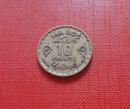 Pièce maroc 10 francs - ,,