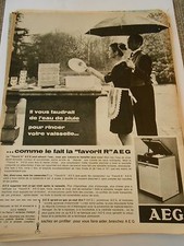 PUB AEG favorit R lave vaisselle Advert Print 1966