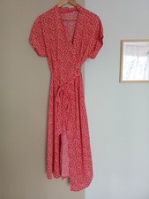 Robe portefeuille rouge/blanc - Vintage Dressing