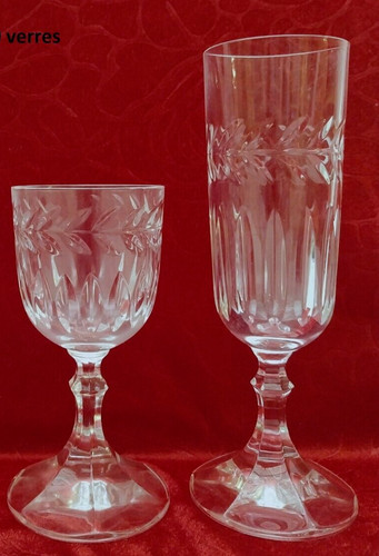 Verres cristal taillé - verres,