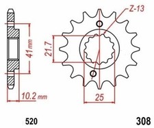 Pignon Sortie Boite Avant 15