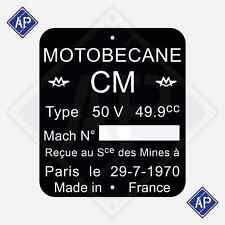Plaque de cadre Motobécane 50