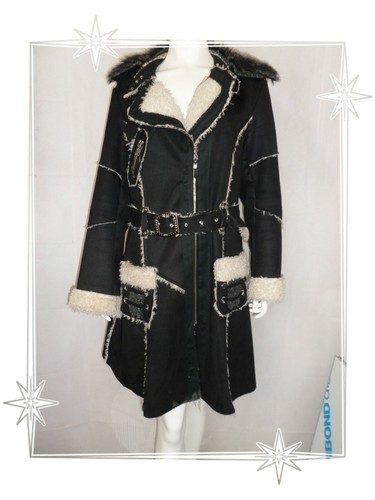 Manteau fantaisie noir - -,