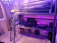 lit-bureau métallique