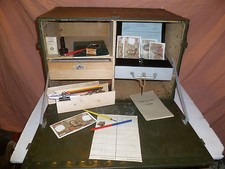 Bureau de campagne militaire Caisse Officier Mobilier industriel Coffre Jeep