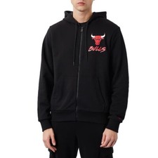 New Era - Sweat-shirt zippé à capuche - Chicago Bulls - Script - 60284698