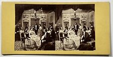 Salon Second Empire Paris Photographie c1860 Stereo Albumine Vintage N§