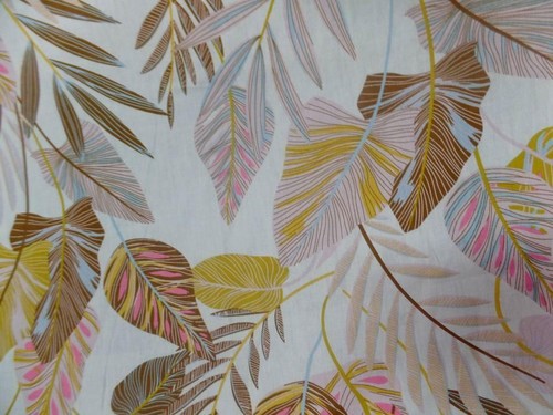 Tissu coton popeline beige - coton,