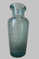 Verrerie de BENDOR * Verre Soufflé Bullé 70'' Vase Bouteille Vintage Proche Biot