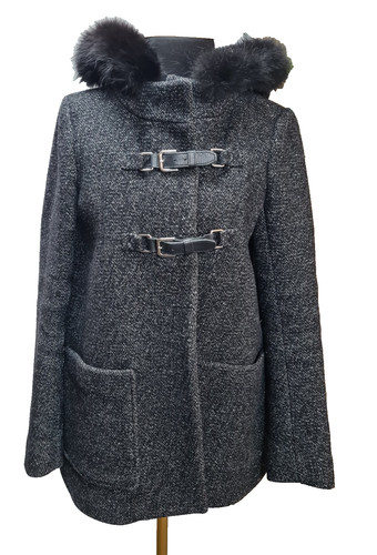 Maje manteau laine gris à - maje,