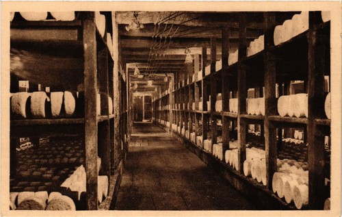 Cpa roquefort caves de la - roquefort,