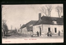 CPA Payns, Rue Nationale, Cafe