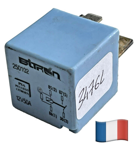 250102 relais bleu - bleu, 12v