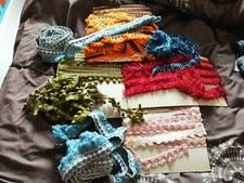 Gros Lot Galons Ameublement Passementerie Franges Pompon