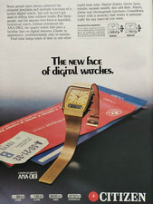 CITIZEN Vintage Print Ad !! " The new face of digital watches "