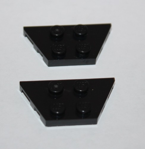 Lego black wedge - wedge, 2x4
