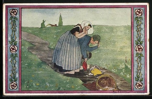 Carte postale artiste rie - d'artiste,