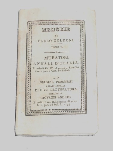 Mémoires carlo goldoni - goldoni,