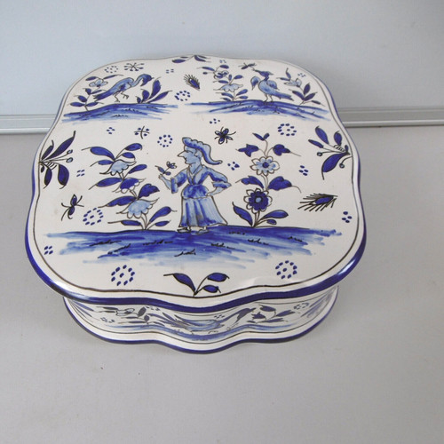 Boite porcelaine décor - porcelaine,
