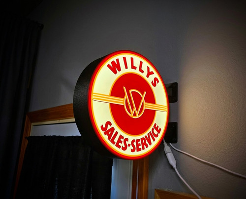 Enseigne lumineuse willys led - enseigne,