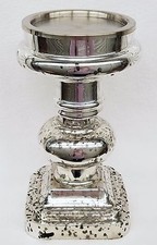 1 Bath & Body Works Mercury Glass Pedestal Stand Candle Holder TALLER Elegant