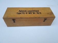 Boîte étui en Bois Vernis pour Loupe Lumineuse - Aplanat. Leuchtlupe EL-0-WE