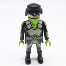 38550 Playmobil Homme Gris Noir Vert Espace Agent Secret Espion