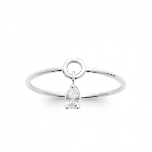 Bague pampille zirconium