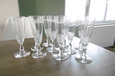 10 anciennes verres flûte à