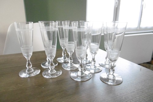 Anciennes verres flûte à - verres,