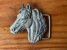 ANCIENNE BOUCLE DE CEINTURE ZOOMORPHE TÊTE DE CHEVAL