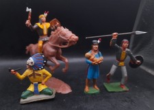 STARLUX  / 4 INDIENS restaurés customisés  / 1,32 éme